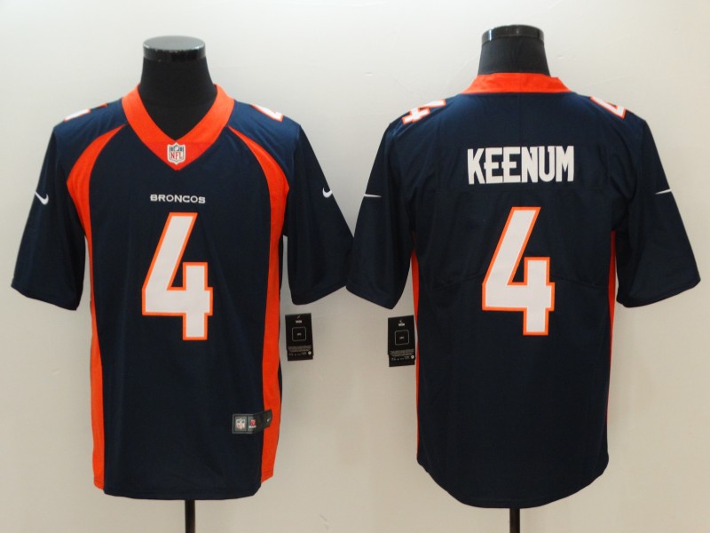 Men's Denver Broncos Case Keenum #4 Navy Jersey